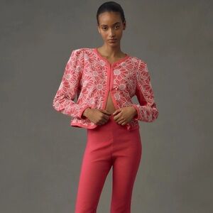 Dolan Pink and White Floral Jacket- Anthropologie